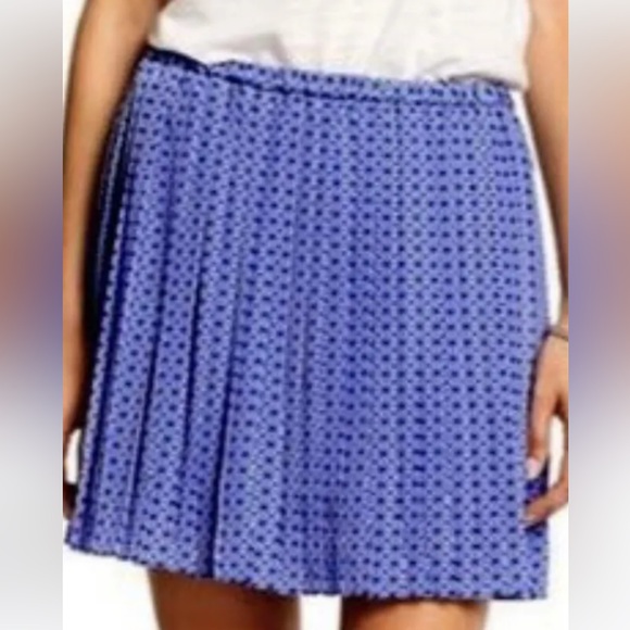 Banana republic pleated blue patterned skirt - Picture 3 of 5